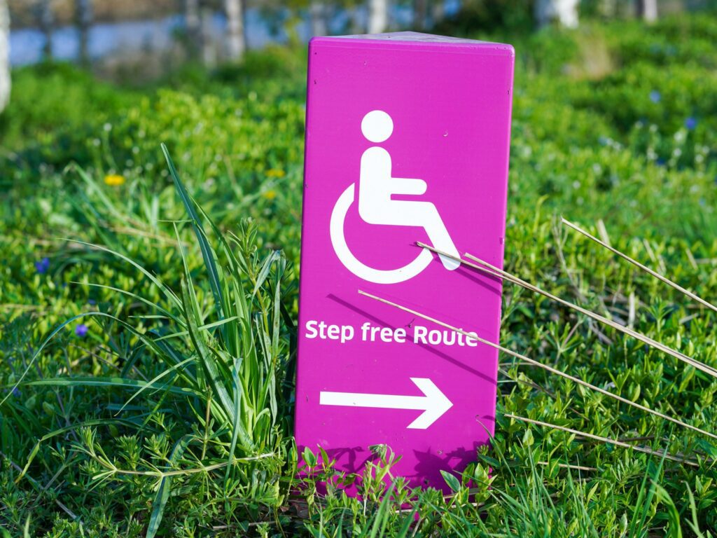 Step-free route for wheelchair users.